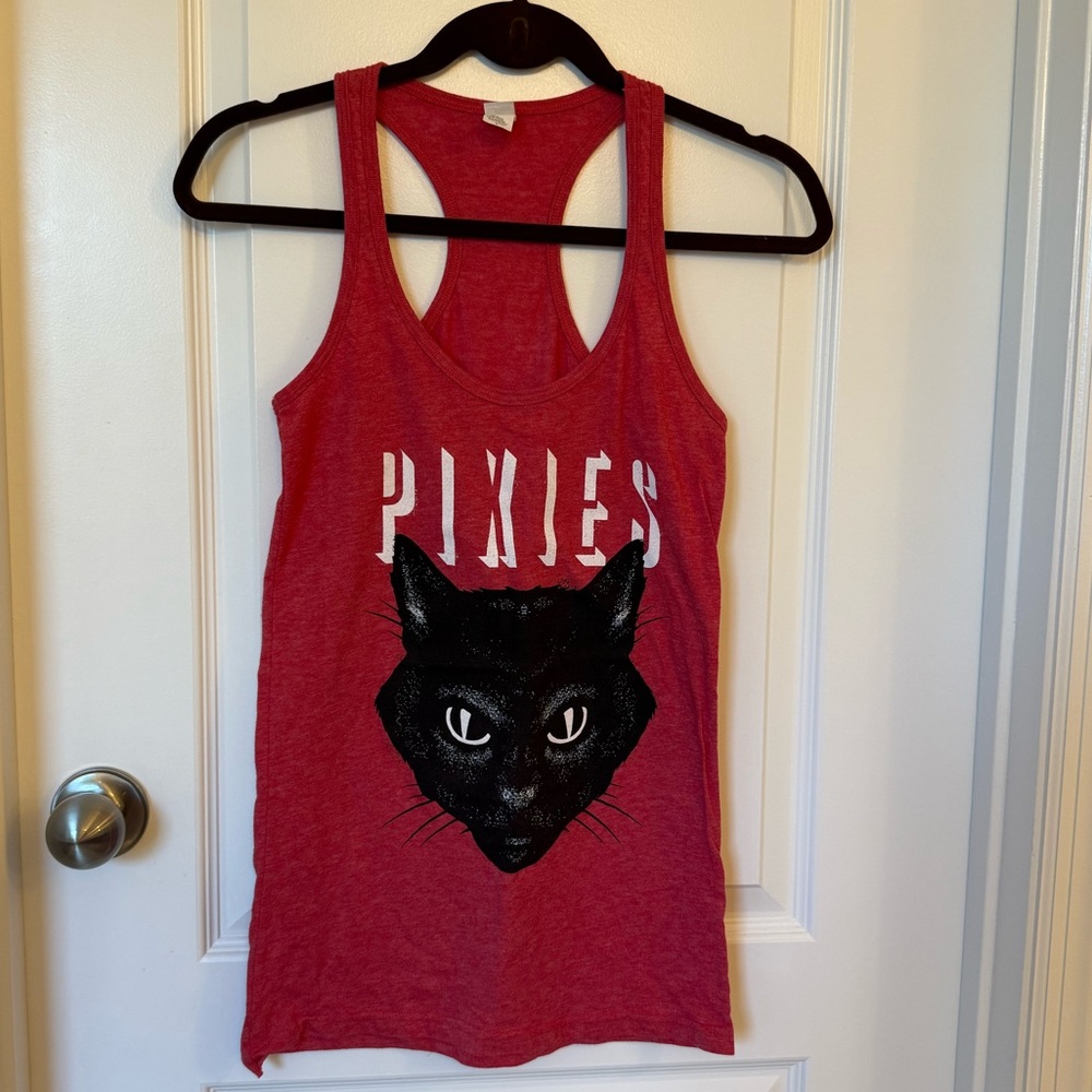 Pixies Concert Tank Top with Black Cat Graphic